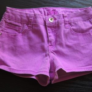 Justice Purple Cotton shorts- Girls Sz 10 1/2